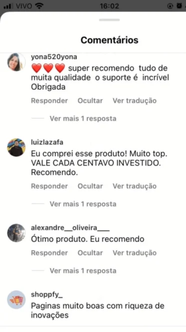 Prova social Instagra